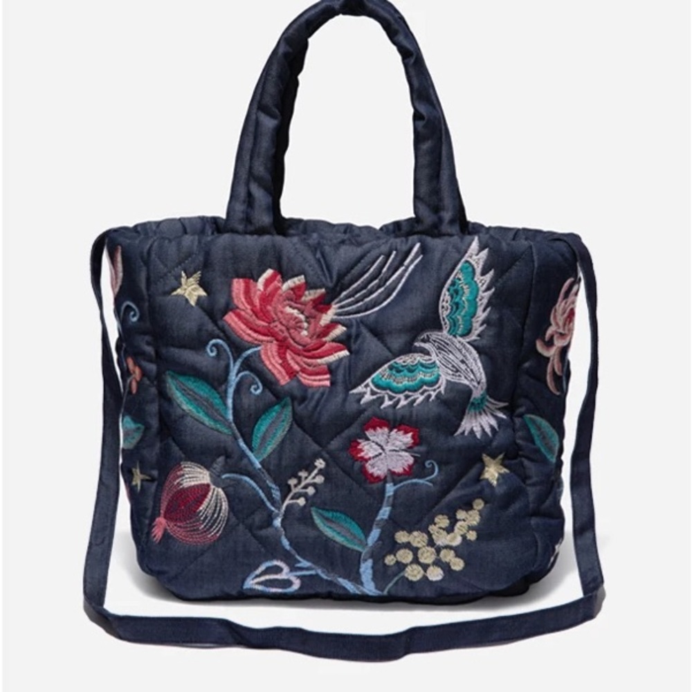 🆕Johnny Was Viola Denim Quilted Tote Bag